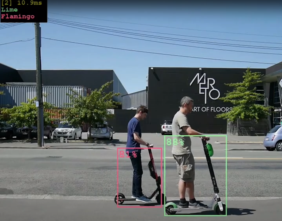 Intranel employees are using AI tools to identify different brands of scooters